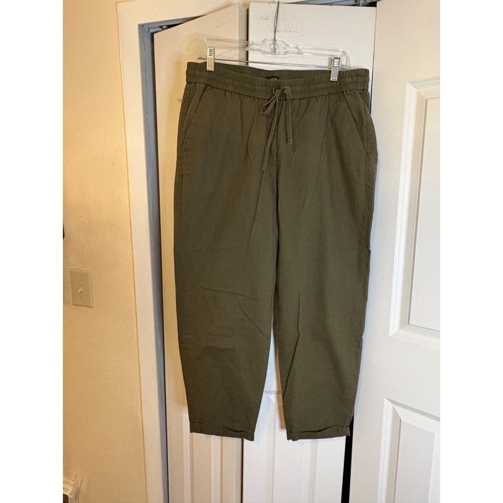 J.Crew Green‎ Linen Cotton Blend Pants Size 14